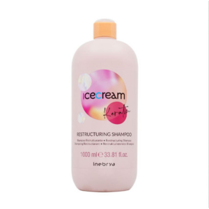 Shampoing Kératine 1L - Inebrya Ice Cream - Soins Restructurant Cheveux Abîmés