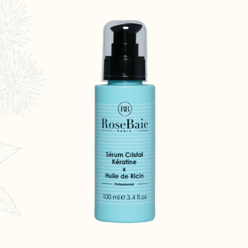 bleu .ROSEBAIE SERUM CRISTAL KERATINE X HUILE DE RICIN 100ML