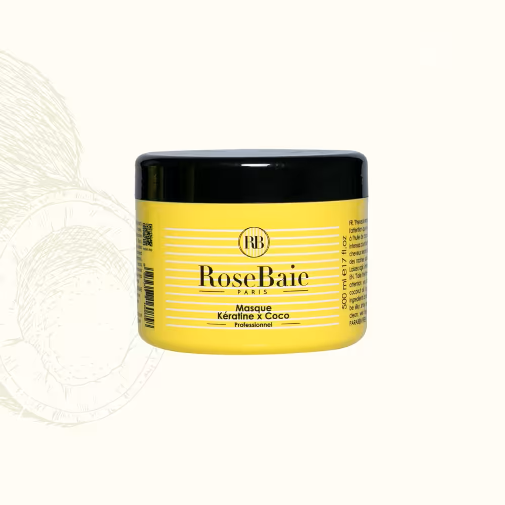 Masque Huile de Noix de Coco X Kératine Rosebaie 500ml