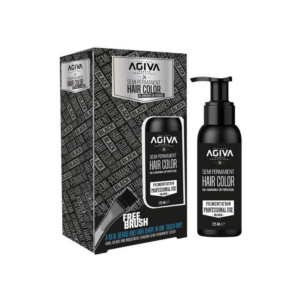 AGIVA Semi Permanent Colour Black 125ml Coloration Barbe et Cheveux pour Homme